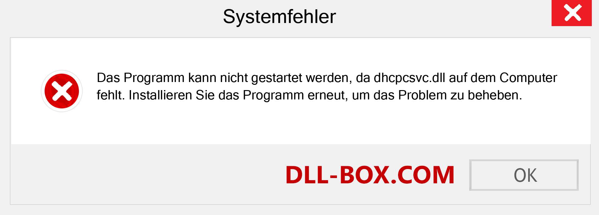 dhcpcsvc.dll-Datei fehlt?. Download für Windows 7, 8, 10 - Fix dhcpcsvc dll Missing Error unter Windows, Fotos, Bildern